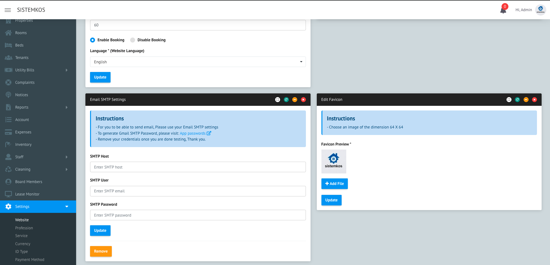 SMTP Configuration